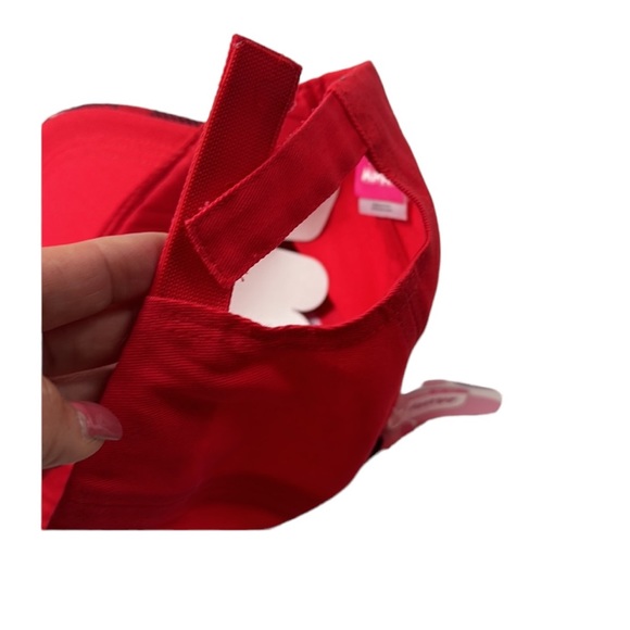 Disney Junior Mini Mouse Youth Adjustable Hat Cap Red/Black Plaid Bow- NWT - Picture 7 of 7